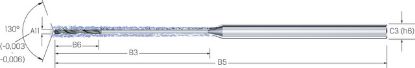 Slika Kleinstbohrer VHM exe 30xd Ino CD-FLEX-IK       0,32mm MIKRON