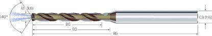 Slika Kleinstbohrer VHM 6xd Titan CD Cool Ti PTC 2,00 mm, Mikron
