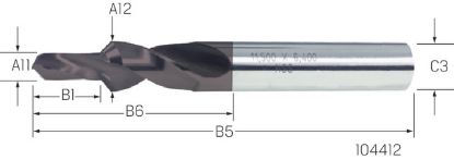 Slika SVEDER KRATKOSTOPENJSKI ZA M4 (5,3x8,0) HSS-TIALN