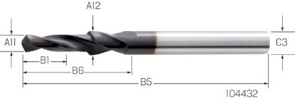 Slika Kurzstufenbohrer HSS TiAlN DIN 1897/K  90°  M 3 PREMUS