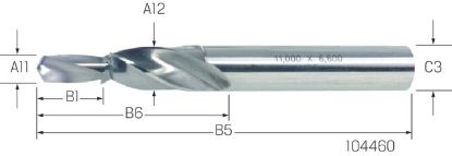 Slika SVEDER KRATKOSTOPENJSKI 6,6/11,0x15mm za M6 180° HSS 