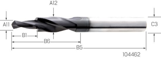 SVEDER KRATKOSTOPENJSKI 3,4/6,0x9mm za M3 180° HSS TiAlN
