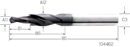 Slika SVEDER KRATKOSTOPENJSKI 9,0/15,0x19mm za M8 180° HSS TiAlN