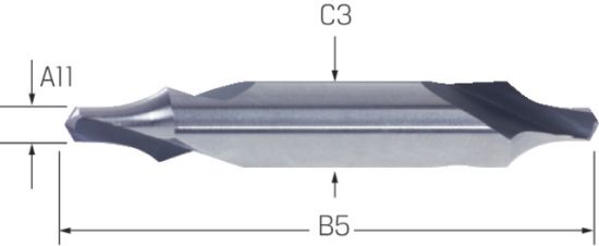 Zentrierbohrer HSS  60° DIN  333/R    1,00mm PREMUS