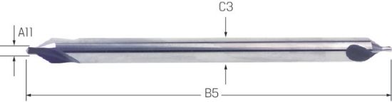 SVEDER SREDIŠČNI D2,00mm 60° L=200mm HSS - dolgi            