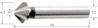 Slika GREZILO 90° DIN335/C D16,5mm HSS Alu