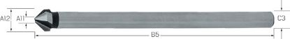 Slika GREZILO DIN335/C 90° D16,5mm HSS - dolgo