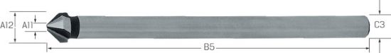 GREZILO DIN335/C 90° D8,3mm HSS - dolgo