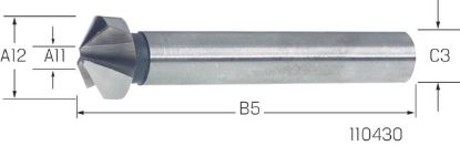 Slika GREZILO 120° DIN334/C D12,4mm HSS    