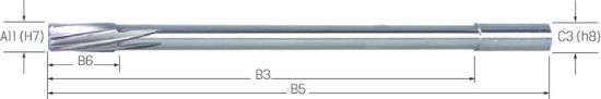 Maschinen-Reibahle HSSE lang DIN  212/B    1,50mm PREMUS