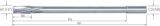 Slika POVRTALO STROJNO DIN212/B D4,0mm H7 L=105mm HSS-Co - dolgo
