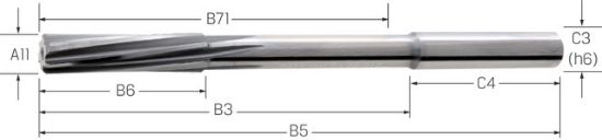NC-Masch.Reibahle VHM TiAlN H7 DIN 8093/2B   1,00mm PREMUS