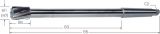 Slika POVRTALO STROJNO DIN208 D16,0mm H7 HSS-E08 MK - dolgo