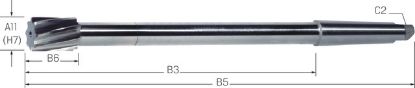 Slika Maschinen-Reibahle HSSE lang Werksn.  B   16,00mm PREMUS