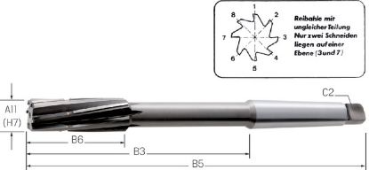 Slika Maschinen-Reibahle HM DIN 8094/B   15,00mm PREMUS
