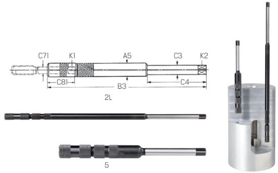 Gewindebohrer-Verläng. m.IK/h6 Werksn. Gr. 2 x130mm PRETEC