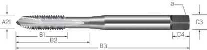 Slika SVEDER NAVOJNI STROJNI DIN371/B M8 Levi 6H HSS-E-V3-ravni