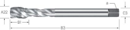 Slika SVEDER NAV.STROJNI DIN374/C Typ:40RSP UNF 10-32 HSS-E-V3        