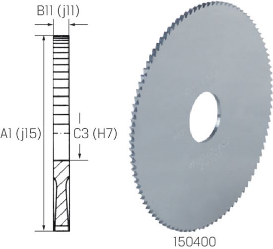 Metallkreissägeblatt VHM fein DIN 1837/A 20x0,3x 5 PREMUS