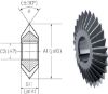 Prismenfräser HSS DIN 847/N 45°  50,00 PREMUS