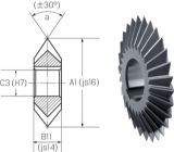 Slika REZKAR PRIZMASTI DIN847 N 45° D50x8mm Z=22 HSS