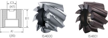 Slika REZKAR ČELNO VALJČNI DIN1880N D40x32x16mm Z=6 HSS-Co (gladilni) 