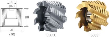 Slika REZKAR ČELNO VALJČNI DIN1880 Typ:NR D100x50x32mm Z=10 HSSCo