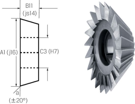 Winkelstirnfräser HSS DIN842A/H 50°  50,00 PREMUS