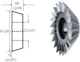 Slika REZKAR KOTNI DIN842A D100x32x27mm 60° HSS Z=22