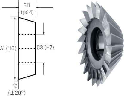 Slika REZKAR KOTNI DIN842A D100x32x27mm 60° HSS Z=22