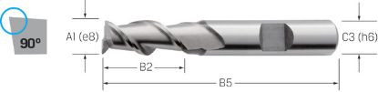 Slika Schaftfräser HSS-Co DIN 844/W  2-L 11,00 PREMUS