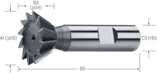 REZKAR KOTNI DIN1833/C D25mm 45° HSS/Co5  