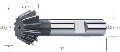 Slika Winkel-Stirnfräser HSS-Co 60° DIN1833D/N   20,00mm PREMUS