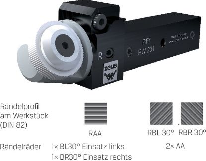 Slika Rändelfräswerkzeug RF 1 o.R. 231-20M     10 - 300      ZEUS