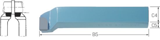 Drehmeißel HM K20 abgesetzt DIN 4977/R  20x20x125 PRETEC