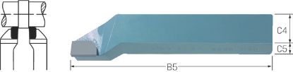 Slika Drehmeißel HM P20 abgesetzt DIN 4980/R  10x10x 90 PRETEC