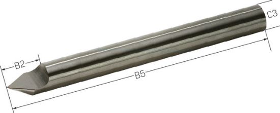 NOŽ STRUŽNI VHM oblika D 60° 2x40 K10  
