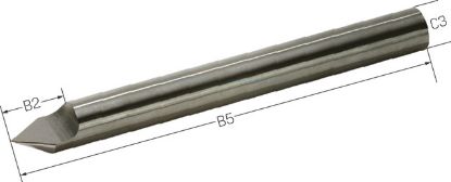 Slika NOŽ STRUŽNI VHM oblika D 60° 4x50 K10 