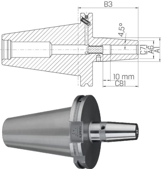 Schrumpffutter ZG120 ISO 7388-1 AD/AF  40x20 HAIMER