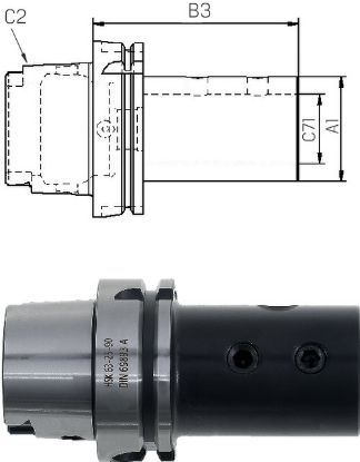 Slika Bohreraufnahme E1 kurz ISO12164-1      A100x50 PREMUS