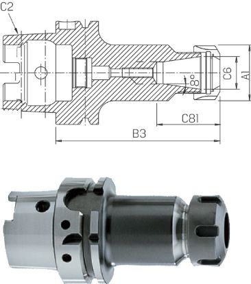Slika Spannzangenfutter ER, überlang ISO12164-1      A100x25 PREMUS