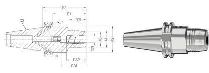 Slika TRN VPENJALNI TENDO SILVER ISO 7388-1 AD/AF  40X18 SCHUNK