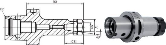 Spannzangenfutter lang ISO26623-1  C  6x16 HAIMER