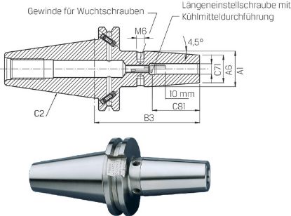 Slika Schrumpffutter ZG130 ISO 7388-1 AD/AF  40x03 HAIMER