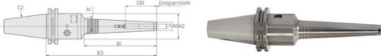 Dehnspannfutter PHC-SA, lang ISO 7388-1 AD      SK 40x06 NT