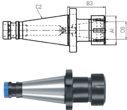 Slika TRN VPENJALNI DIN2080 SK40/ER40 (3-30mm)
