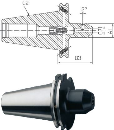 Slika TRN VPENJALNI DIN69871AD/B SK50/40mm WHISTLENOTCH 