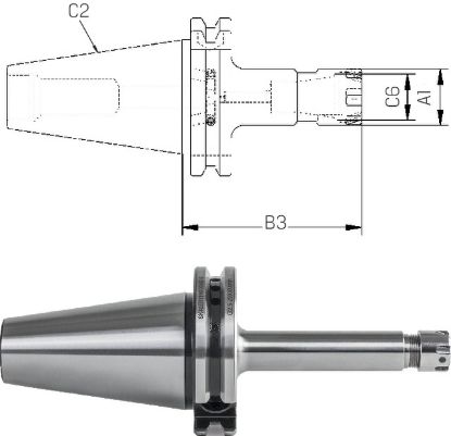 Slika TRN VPENJALNI DIN69871 AD/B SK40/ER11M Mini(0,5-7mm) L=100mm