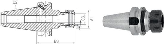 Spannzangenfutter ER, lang ISO 7388-2 JD/JF  40x16 PREMUS
