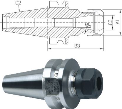 Slika Spannzangenfutter ER, kurz ISO 7388-2 JD/JF  50x25 PREMUS